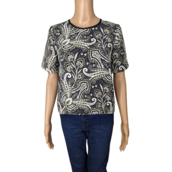 Topshop Paisley Print Top 0 - Picture 1 of 10